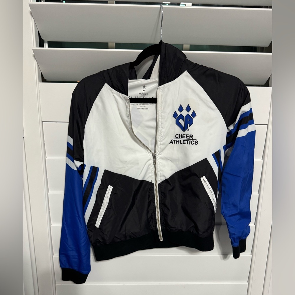 Cheer Athletics Kids Jacket - Black, White, and Blue